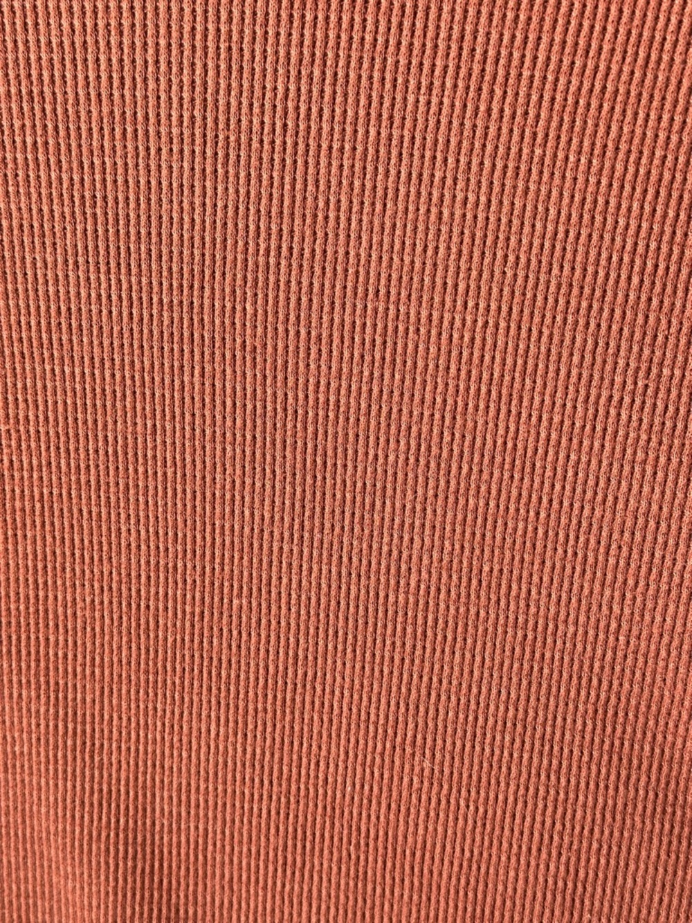 Time and Tru Women's Long-Sleeve Waffle Knit Top - Rust - Picture 3 of 4
